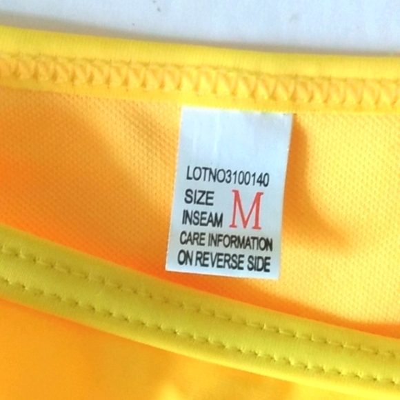 YELLOW HIGH-CUT STRING HIPSTER BIKINI BOTTOMS SIZE MEDIUM NWOT - Picture 5 of 6